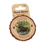 SP330300-WSS Wood Slice Series Wood Sticker With Name Drop Custom Imprint
